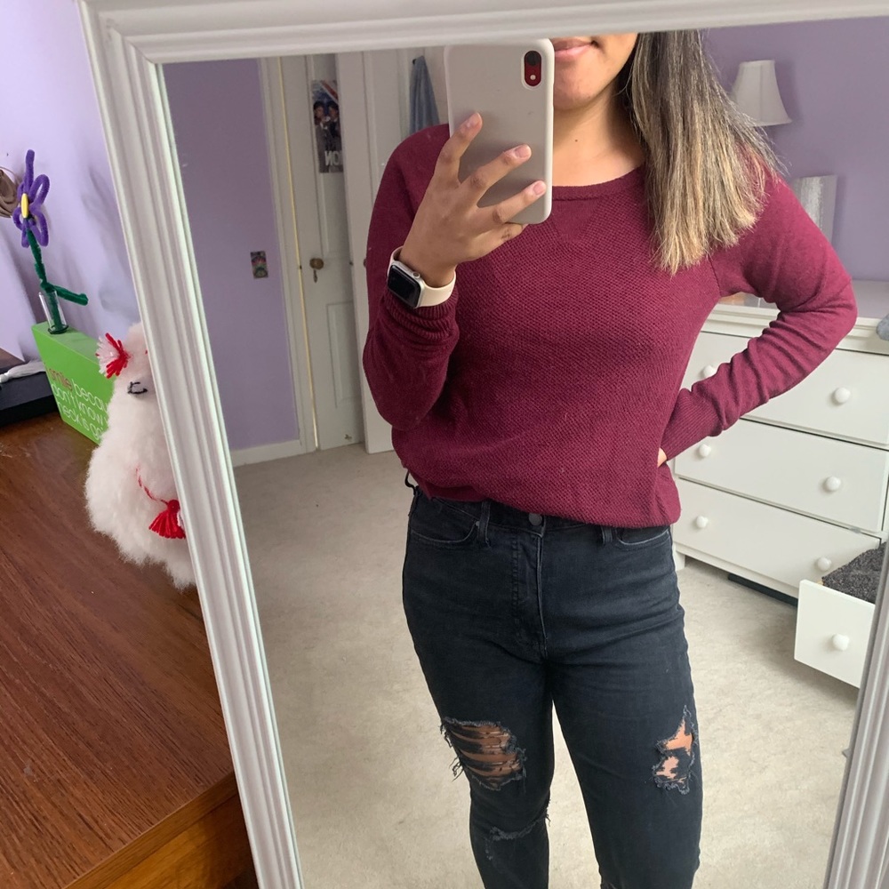 American Eagle waffle knit sweater